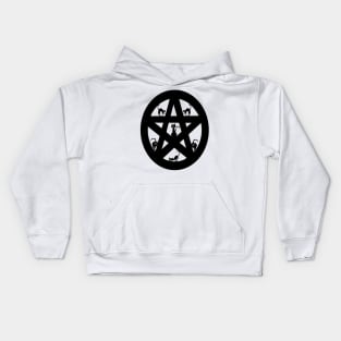 Black Cat Pentacle Kids Hoodie